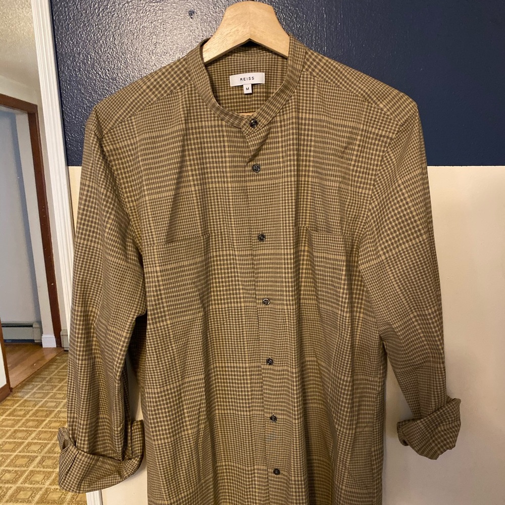 Reiss mandarin collar shirt